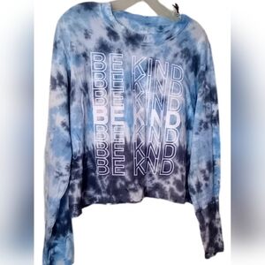 Blue Tie-Dye 'Be Kind' Sweatshirt